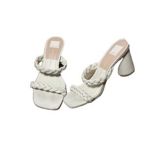 Dolce Vita White Braided Heels